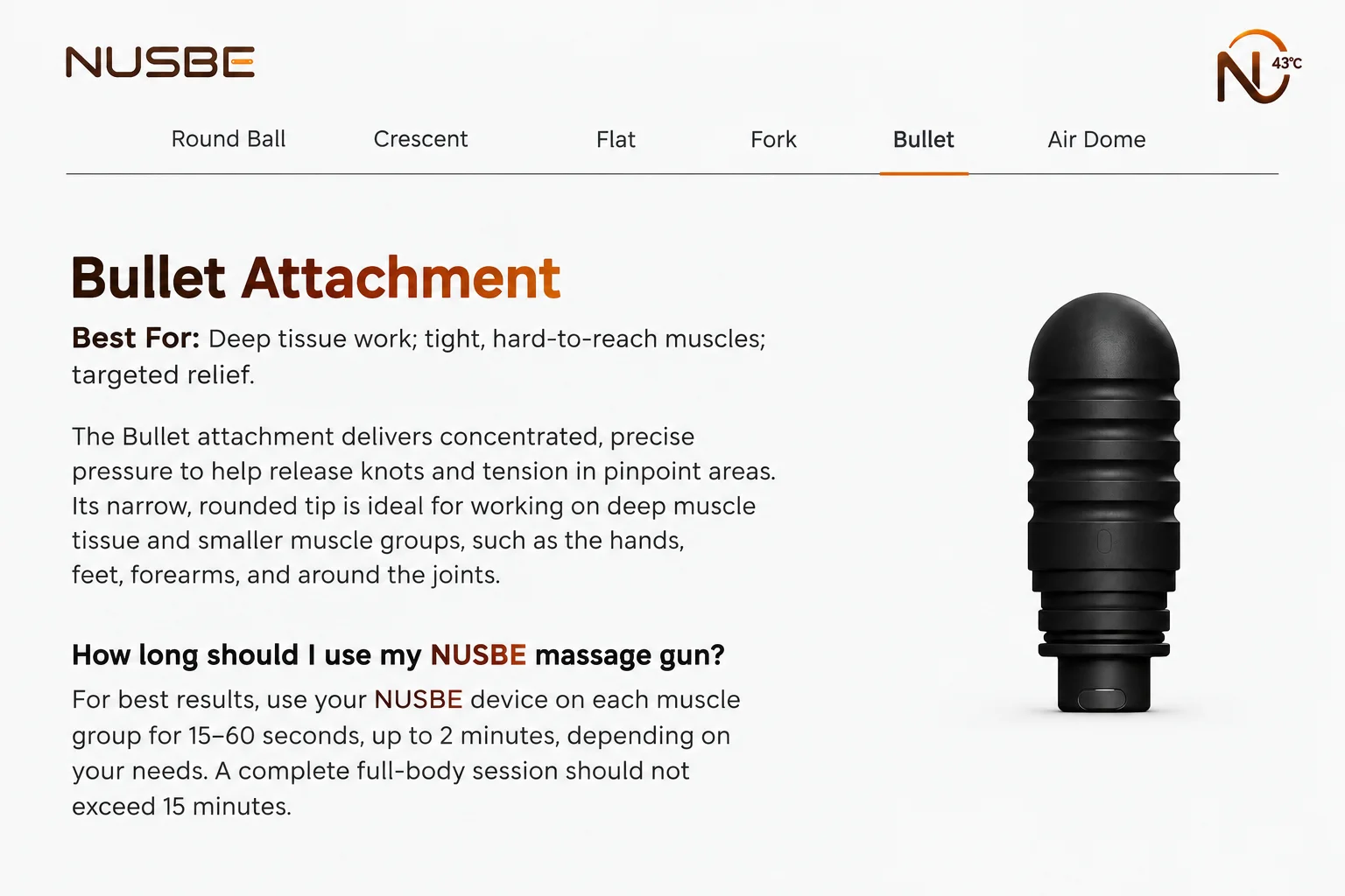 NUSBE M3 Bullet attachment