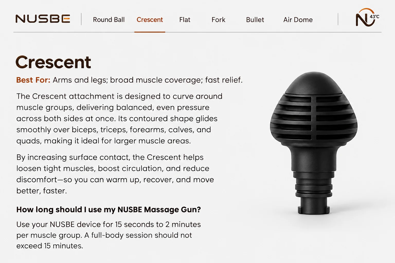 NUSBE M3 Crescent attachment