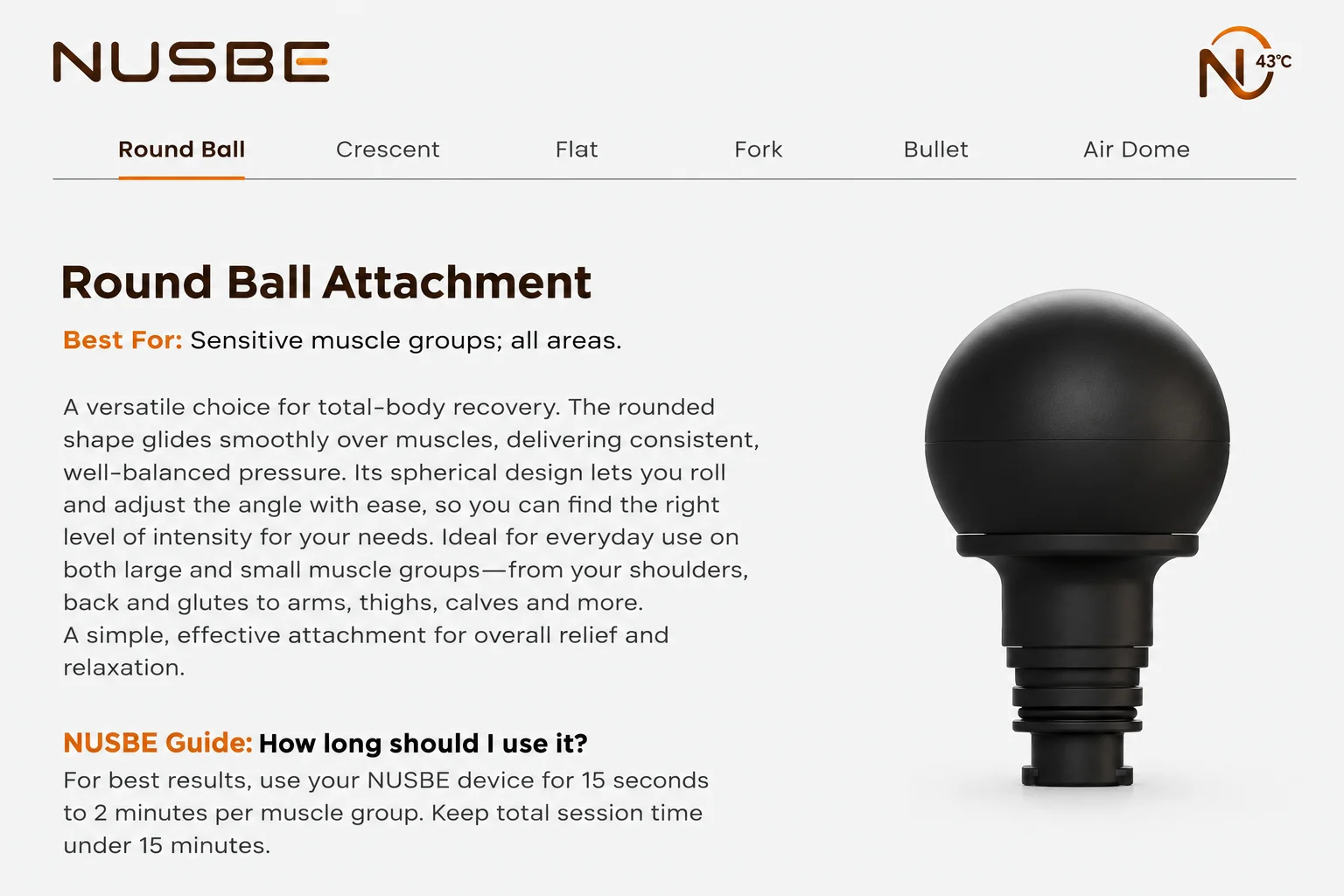 NUSBE M3 Round Ball attachment
